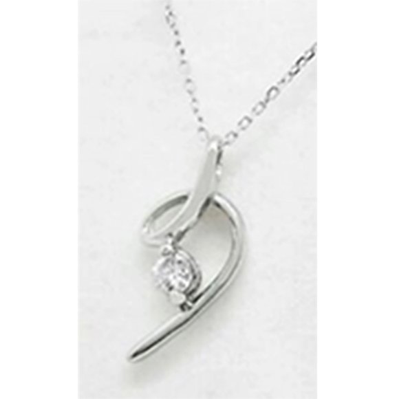 Genuine 0.20 Cts Diamond Pendant 18K White Gold